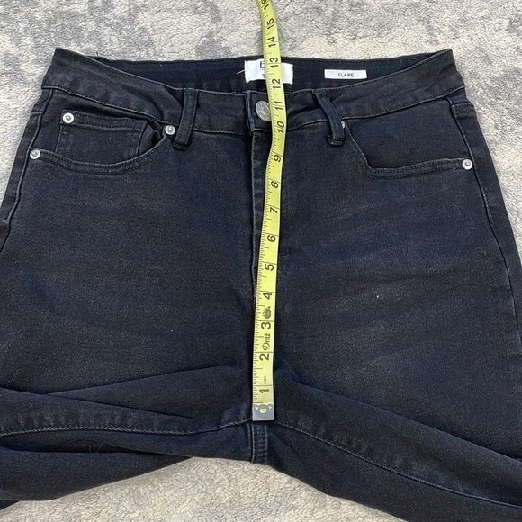 New BBJ High Rise Flare Leg Rhinestone Bling Slit Night Out Sz 30 - Picture 7 of 13